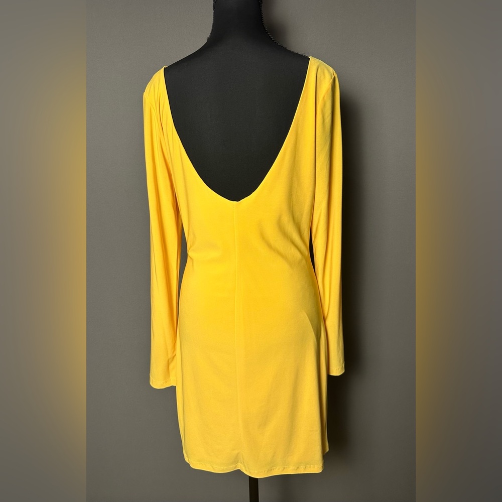 JAYGODFREY Vibrant Yellow Long Sleeve Dress - Picture 4 of 7